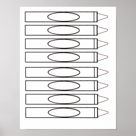 Poster Crayons - Noir & Blanc (Devant)