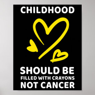 Poster Crayons pour la sensibilisation au cancer de l'enf