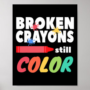 Poster Crayons Toujours Couleur Sensibilisation À La Sant