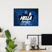 Poster Crazy Drift Patrol - Hella Broke (blue) (Bureau à domicile)