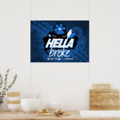 Poster Crazy Drift Patrol - Hella Broke (blue) (Cuisine)