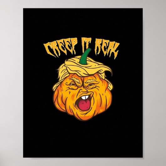 Poster Crazy Halloween Citrouille Trumpkin costume (Devant)