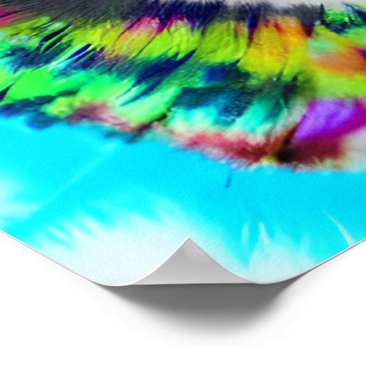 Poster Crazy Happy Akita Portrait d'art chien (Coin)