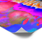 Poster Crazy Happy Belge Malinois Portrait d'Art Chien (Coin)