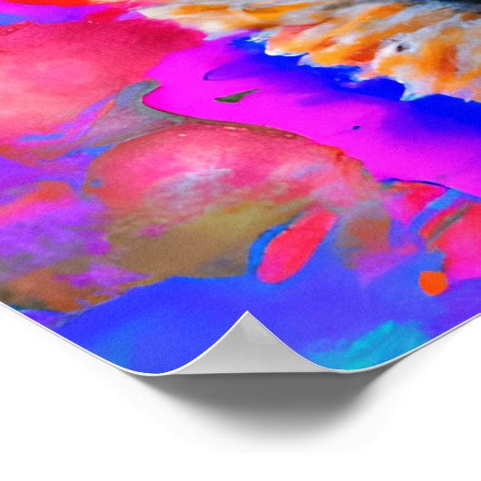 Poster Crazy Happy Belge Malinois Portrait d'Art Chien (Coin)