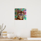 Poster Crazy Happy Bengal Chat Portrait Art (Cuisine)