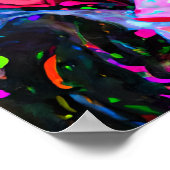 Poster Crazy Happy Boston Terrier Dog 2 Art Portrait (Coin)