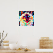 Poster Crazy Happy Chat Balinais Portrait Art (Cuisine)