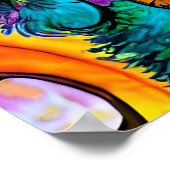 Poster Crazy Happy Cockapoo Portrait d'art chien (Coin)