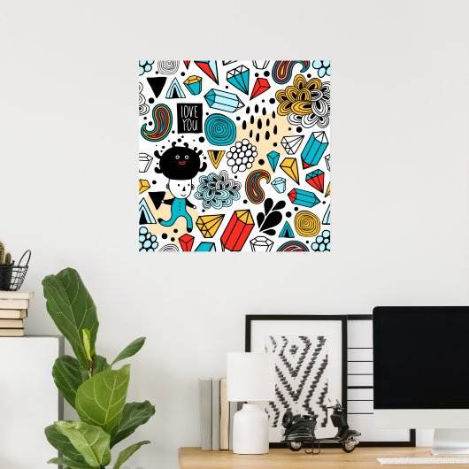 Poster Crazy head (Bureau à domicile)