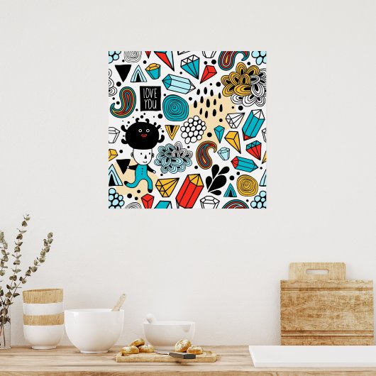 Poster Crazy head (Cuisine)