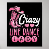 Poster Crazy Line Dance Lady Line Dancing (Devant)