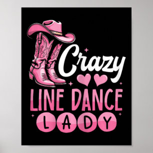 Poster Crazy Line Dance Lady Line Dancing