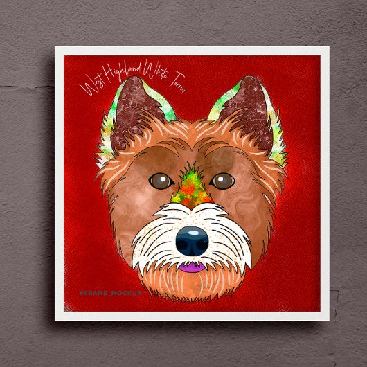Poster Crazy West Highland White Terrier
