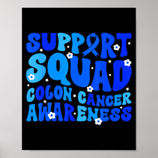 Poster Crc colon cancer awareness support squad blue