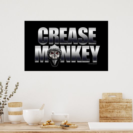 Poster Crease Monkey (gardien de hockey) (Cuisine)
