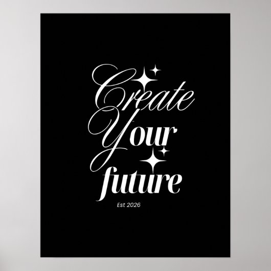 Poster Create Your Future – Motivational Quote Design (Devant)
