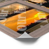 Poster Create Your Own 6 Pane Bleached Brown Window Frame (Coin)