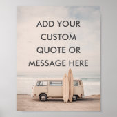 Poster Create Your Own Motivational Quote - Coastal Surf  (Devant)