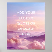 Poster Create Your Own Motivational Quote- Sky-Mountain (Devant)