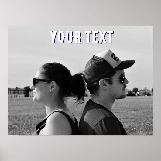 Poster create your own photo text engagement  (Devant)