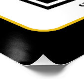 Poster Create Your Own QR Code | Black White Gold Border (Coin)