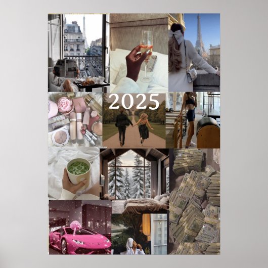 Poster Create your Own Vision Board Manifestation 2025 (Devant)