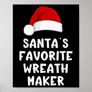 Poster Créateur de couronnes préféré du Père Noël de Noël