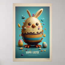 Poster créatif de Pâques