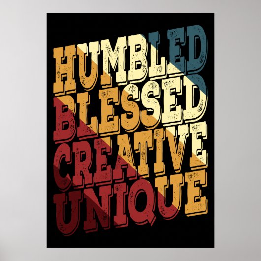 Poster Créatif Unique Bénis Humiliés (Devant)