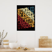 Poster Créatif Unique Bénis Humiliés (Cuisine)