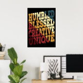 Poster Créatif Unique Bénis Humiliés (Bureau à domicile)