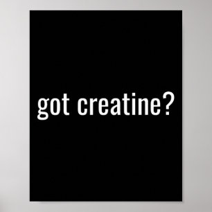 Poster Créatine drôle de culturisme Créatine