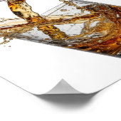 Poster Création argentée WHISKY SPLASH Design (Coin)