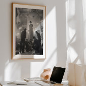 Poster Création Couture : Une Scène D'Atelier Dramatique