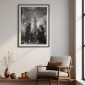 Poster Création Couture : Une Scène D'Atelier Dramatique