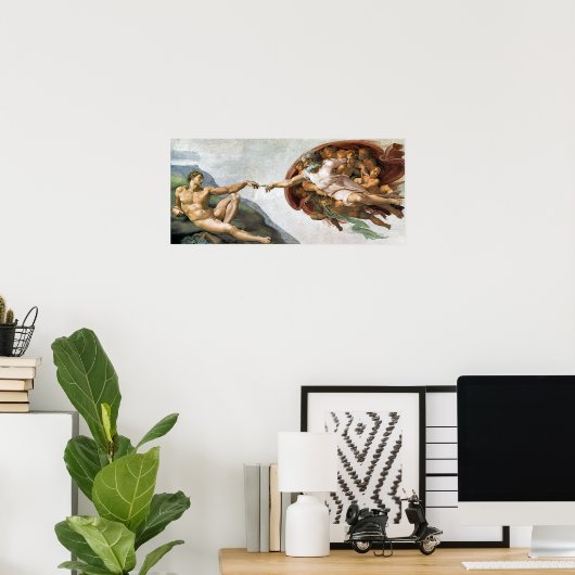 Poster Création d'Adam (Bureau à domicile)