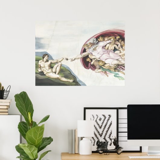 Poster Création d'Adam (Bureau à domicile)