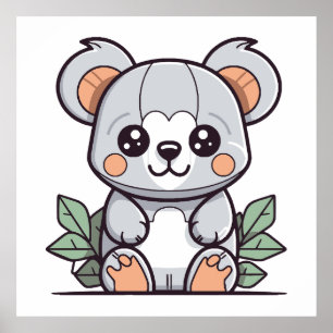 Poster Création de Koala Vector Magique Kawaii