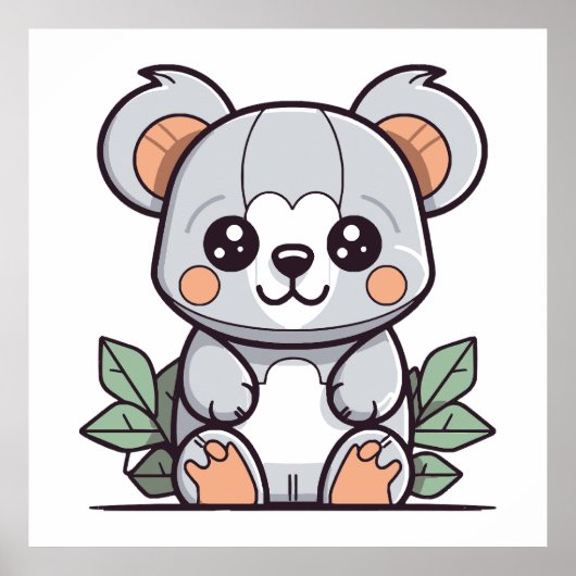 Poster Création de Koala Vector Magique Kawaii (Devant)