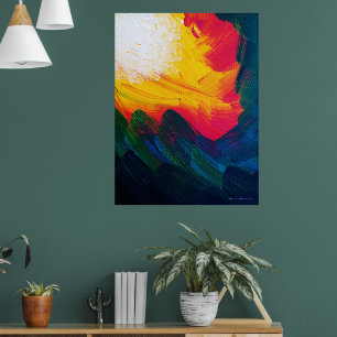 Poster Création de la lumière v 3 - Abstraite peinture so