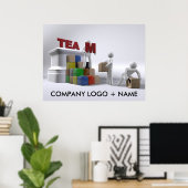 Poster Création d'équipe (personnalisable) de différentes (Bureau à domicile)