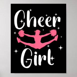 Poster Création drôle de meneuse de claque pour filles ad