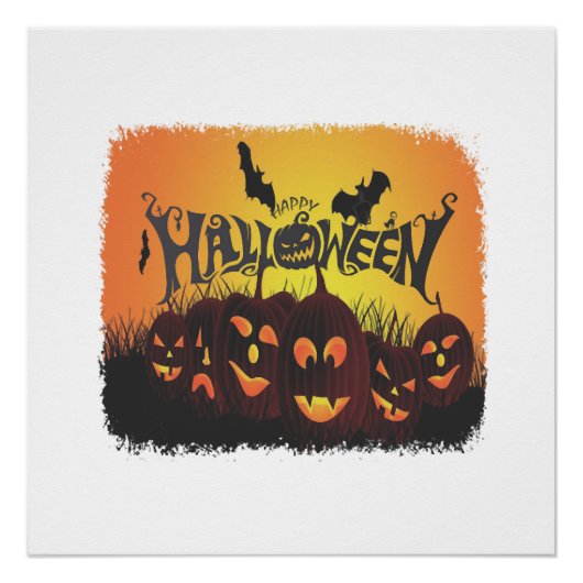 Poster Création drôle et joyeuse pour Halloween (Devant)