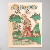 Poster Création du monde - Bible Manuscrit médiéval (Devant)