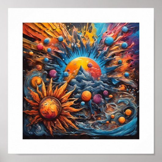 Poster Création du système solaire (Devant)