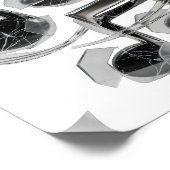Poster Création graphique ART ABSTRAIT Argent Frais (Coin)
