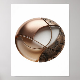 Poster Création graphique ART ABSTRAIT Catchy Silver v2