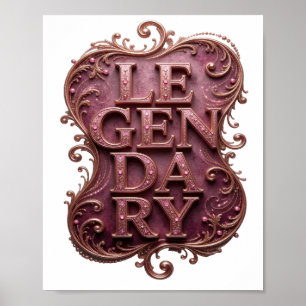 Poster Création graphique légendaire violette