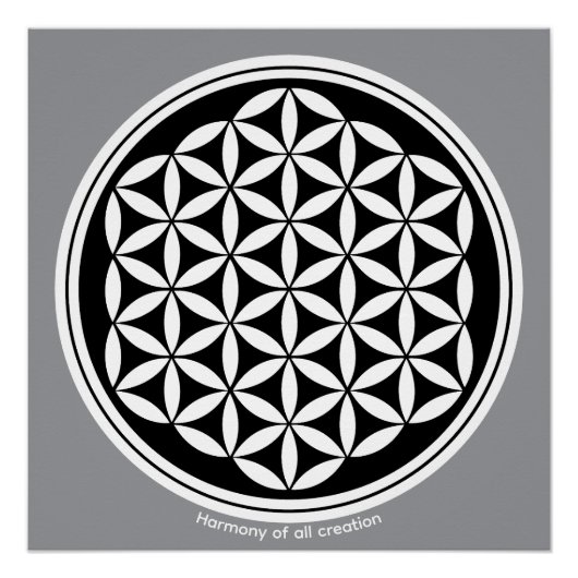 Poster Creation Harmony – Sacred Geometry Symbol (Devant)